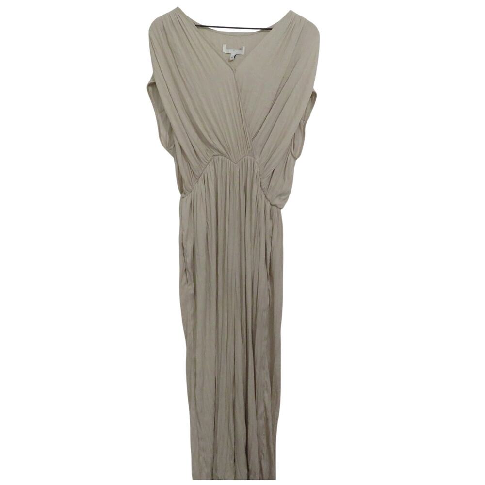 Banana Republic Large Cream Jumpsuit Wide Leg Pleated